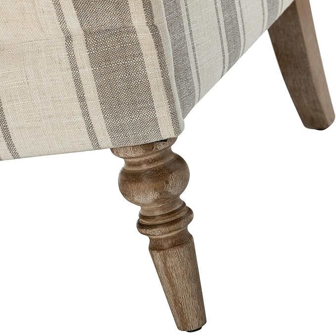 Upholstered Accent Chair with Arms and Wooden Legs Modern Comfy Armchair Reading Chair for Living Room Bedroom