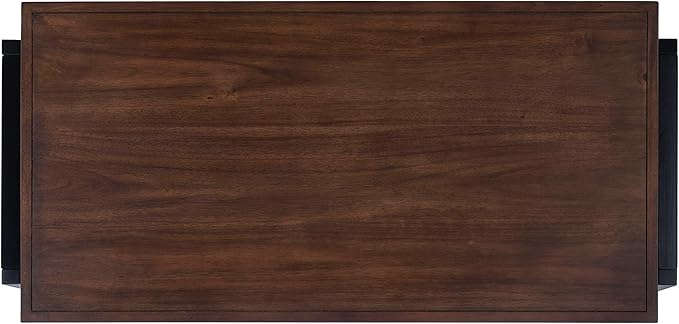 SAFAVIEH Home Collection Dennings Modern Farmhouse Walnut/Black Desk
