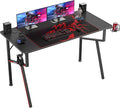 EUREKA ERGONOMIC Gaming Desk 47 Inch K Shaped Home Office PC Computer Desk Table for Gamer with Cable Management Carbon Fiber Black