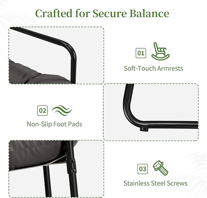 Modern Accent Chair Living Room Chair with Metal Frame &amp Armrest Comfy Reading Chair Leisure Sofa Armchair with Soft Cushion for Bedroom Balcony Lounge Reading Room Grey
