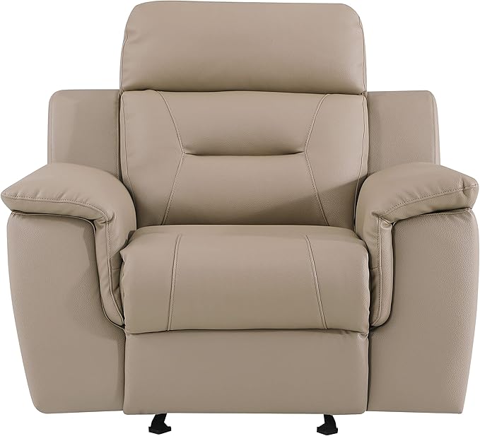 Blackjack Furniture Walker Leather Match Upholstered Reclining Living Room Chair Hazel Wood