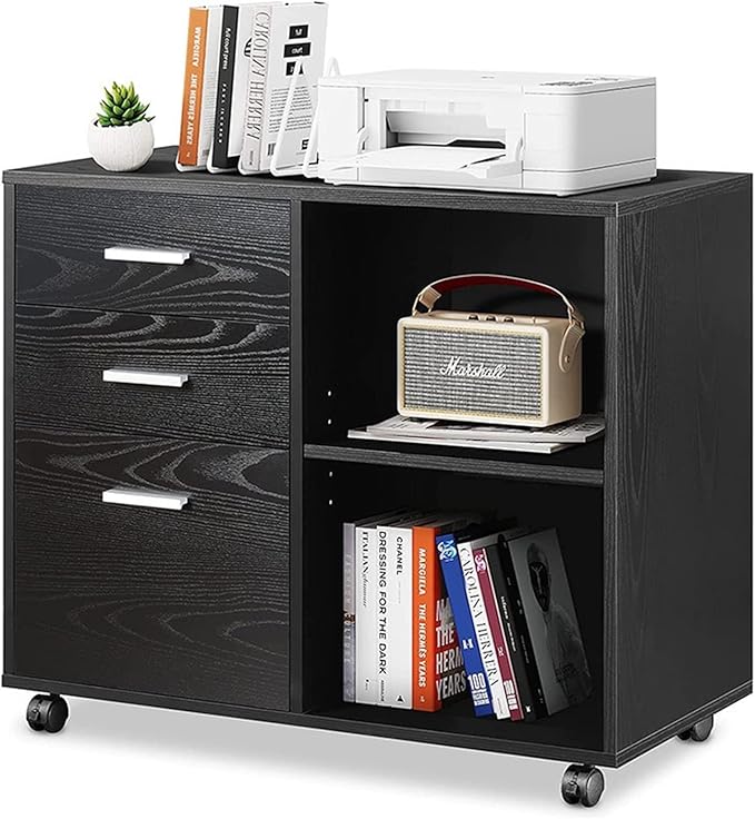 HASMI Filing Cabinet Floor File Cabinet Wooden Office File Cabinet Bedroom Removable Drawer with Lock Large Capacity Multi-Function Storage Cabinet (Color : A) yuqing2022