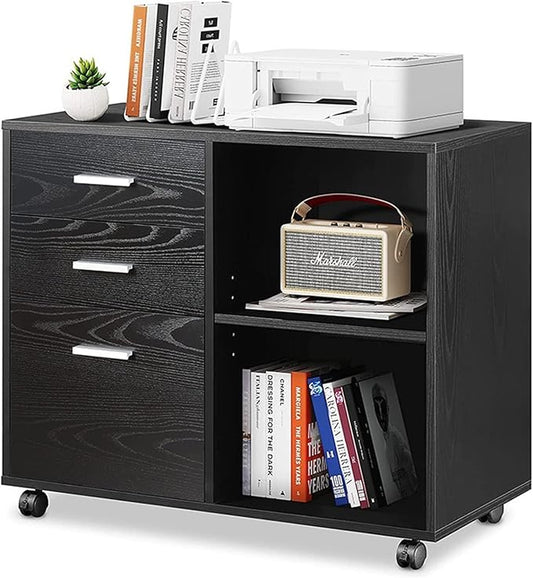HASMI Filing Cabinet Floor File Cabinet Wooden Office File Cabinet Bedroom Removable Drawer with Lock Large Capacity Multi-Function Storage Cabinet (Color : A) yuqing2022