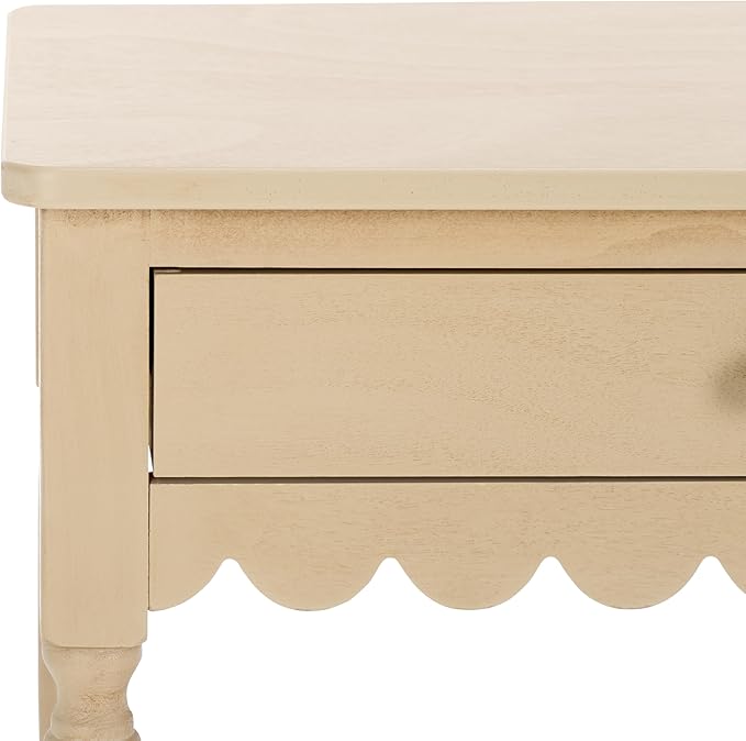 SAFAVIEH Home Collection Haven Farmhouse Country Cottage Natural Brown 2-Drawer Desk Console Table for Entryway Living Room Home Office