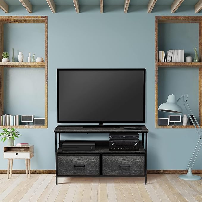 Sorbus TV Stand Dresser with 2 Drawers - Television Riser Chest with Storage - Bedroom Living Room Closet &amp Dorm Furniture