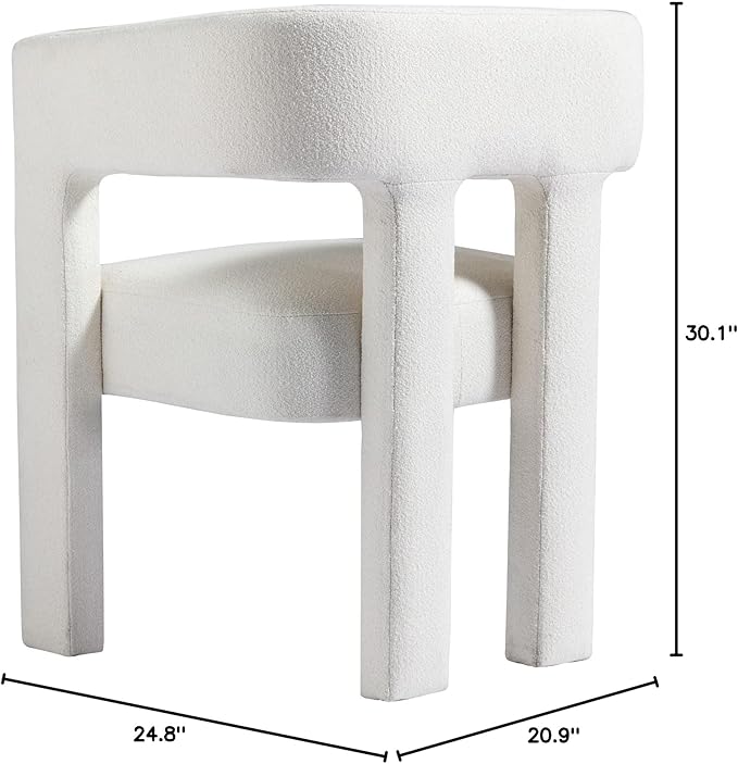 Modern Living Room Chair Accent Arm Chair Dining Chair Kitchen Dining Living Room Chairs Contemporary Designed Fabric Upholstered Chair Kitchen Side ChairComfy Vanity Desk Chair for Bedroom-Beige