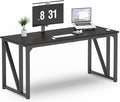 NSdirect Computer Desk 63×23.6 Inch Gaming Desk with Deeper &amp Thicker Desktop Office Desk Work Desk for Home Office Black