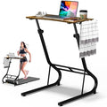 GRLEAF Adjustable Height Standing Desk for Walking Pad Treadmill Desk for Laptop with Cup Holder Desk for Bike/Cycling Used for Bedrooms and Offices (Rustic Brown)