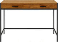 Caffoz 48 Writing Desk | Study Computer Desk | Brown Mahogany | Laptop PC Table Workstation with 2 Drawers for Home Office | Storage Space Saver
