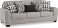 Signature Design by Ashley Avenal Park Casual Sofa with 5 Toss Pillows Light Gray