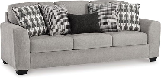 Signature Design by Ashley Avenal Park Casual Sofa with 5 Toss Pillows Light Gray