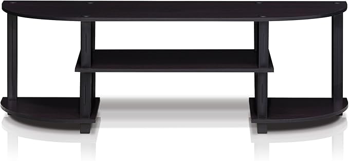 Furinno Turn-S-Tube Wide TV Entertainment Center Dark Walnut