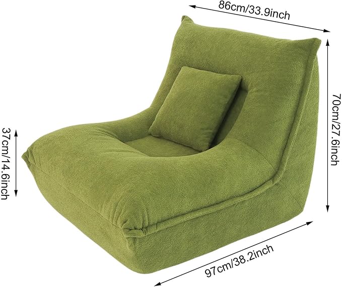 Small Sofa Couch 38 Green Cloud Velvet Memory Foam Couch High Density Boneless Couch for Livingroom Bedroom Office