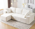105 Cloud Modular Sectional CouchChenille Boneless Couches with Deep SeatUpholstered L-Shape Sofa with Chaise Sectional Couch for Living Room No Assembly Required (Beige Left Facing Chaise)