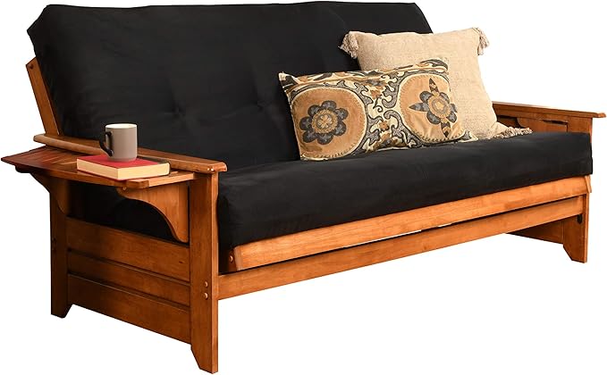 Kodiak Furniture Phoenix Futon Full Size Suede Black
