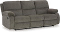 Signature Design by Ashley Scranto Contemporary Manual Reclining Sofa Gray