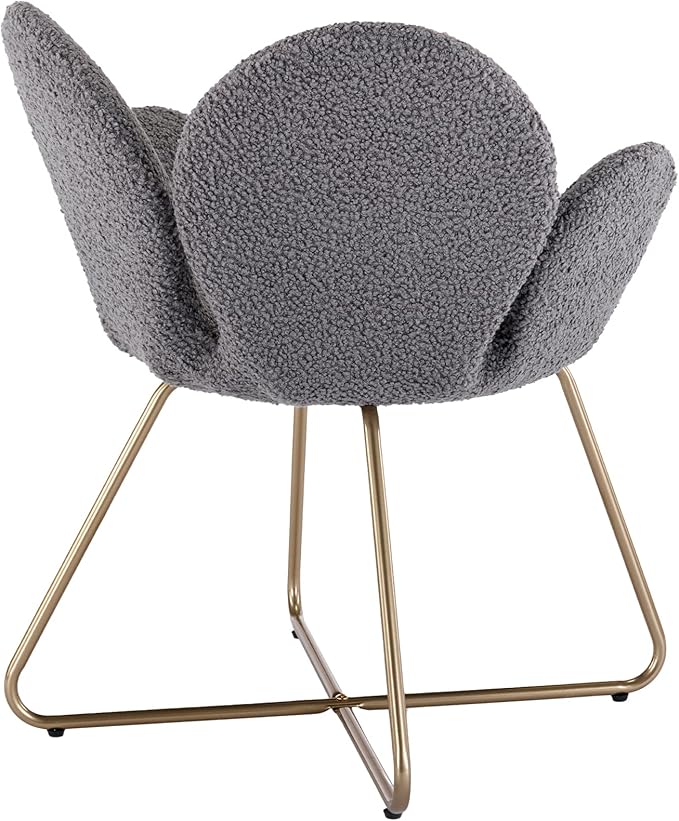 Modern Velvet Accent Chair Comfy Cute Upholstered Vanity Desk Chair wMetal Legs Soft CushionArmchair for Living Room 2PCSet
