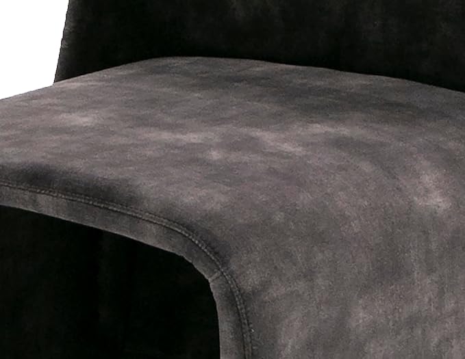 Limari Home Rivis Collection Modern Living Room Fabric Upholstered Accent Chair Dark Grey
