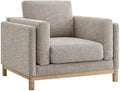 Modway Roscoe Fabric Armchair in Pewter - Comfortable Deep Seat Accent Chair with Arms for Living Room or Bedroom