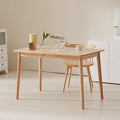 Livinia Daon Solid Wood Computer Desk Modern Minimalist Wooden Writing Desk with Spacious Tabletop and Rounded Corners Sturdy Workstation for Home Office or Study Natural