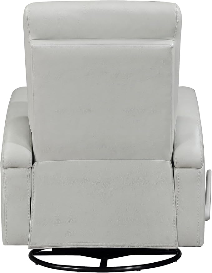 Lexicon Swivel Glider Recliner Chair Living Room Reclining Sofa Chair Home Theater Seating Manual Recliner Sofa Chair with Lever for Living Room/Office/Apartment Smoke