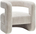 Modway Jaylin Chenille Accent Chair in Dove Gray - Upholstered Comfy Club Chair - Modern Soft Barrel Chair - Round Leisure Accent Chair with Curved Back for Living Room Bedroom Home Office
