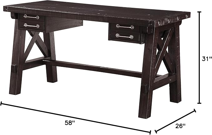 Modus Furniture Yosemite Solid Wood Desk Café