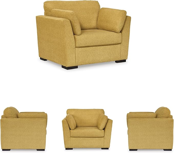 Signature Design by Ashley Keerwick Modern Upholstered Oversized Chair Yellow