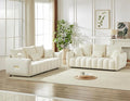 Antetek Teddy Sofa Set for Living Room 2 Pieces Modern Deep Seat Oversized 3-Seater Cloud Boucle Couch for Bedroom Office Apartment Furniture Set 78-inch Beige (2 Pieces)