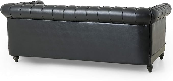 Christopher Knight Home Castalia Sofas Midnight Black + Dark Brown