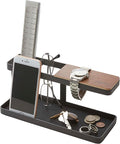 YAMAZAKI Home Tower Desk Bar - Wood &amp Steel Organizer - Steel