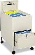 Safco Products Locking Mobile Tub File with Drawer Letter Size Putty