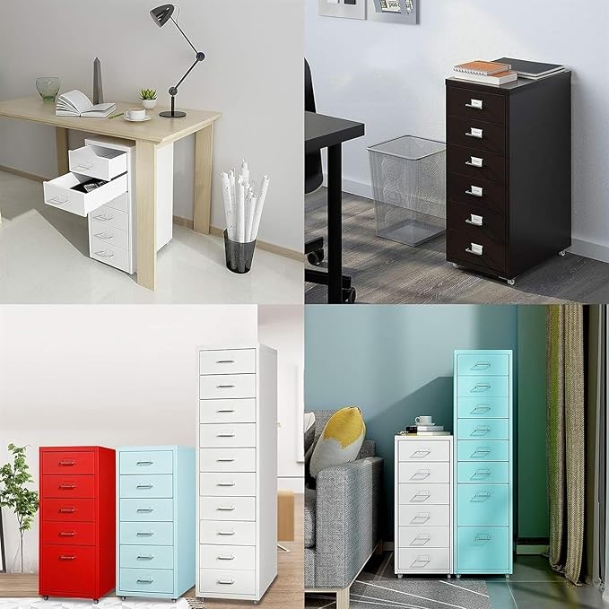 ELEFOCUS Boston Roll Container 8 Drawers Drawer Cabinet Steel Cabinet Filing Cabinets (Size:11X16X42.9INCHColor:Gray)