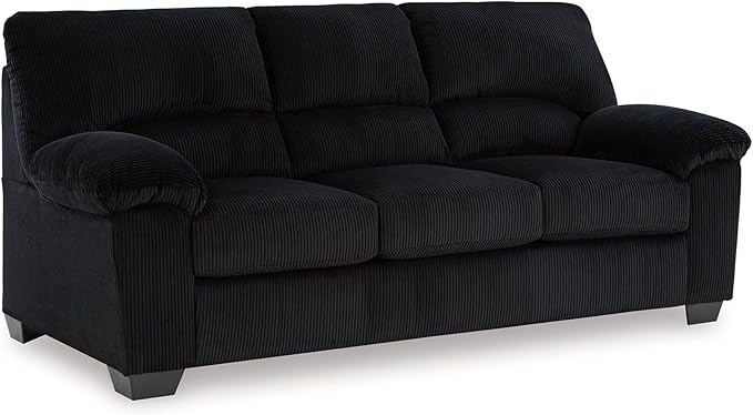 Signature Design by Ashley SimpleJoy Modern Sofa for Living Room Black