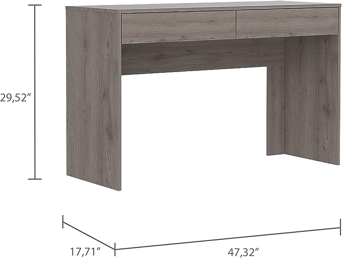 Home Office Desk Home Office Desk Writing Computer Desk Two DrawersGrey