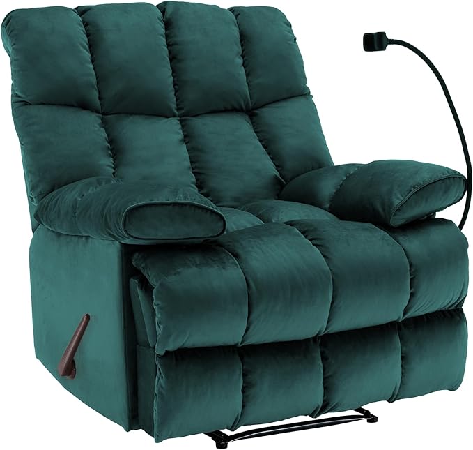 Euthymia Oversized Recliner Chair Big and Tall Recliner Chairs for Adults 400LBS Large Recliner Chair Extra Wide Recliner for Living Room Teal