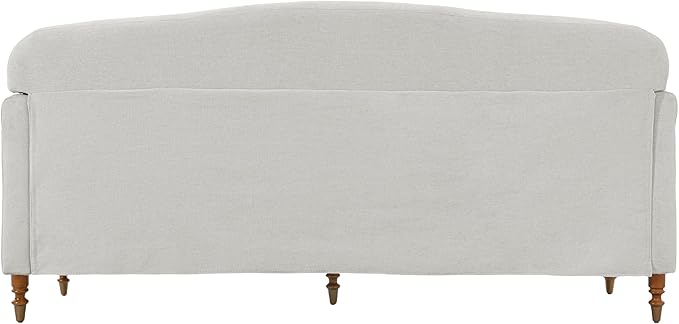 Christopher Knight Home Sola 77.5'' Modern Chenille Upholstered Loveseat Sofa with Rolled Armrest and Rubberwood Frame 2-Seater Home Sofa Living Room Comfy Couch for Hotel/Apartment Light Grey