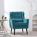 Modern Accent Chair&ampWingback Chair&ampLiving Room Chairs ComfySmall Arm Chair&ampClub Chair&ampSide Chairs for Living RoomSingle Chairs Living Room with Waist Pillow for Small SpaceOffice (T