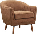 Lexicon Cutler Fabric Upholstered Accent Chair in Rust