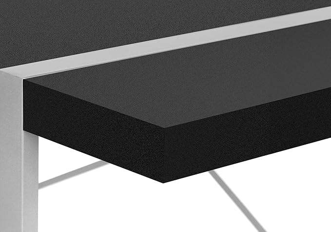 Monarch Specialties I 7664 Computer Desk Home Office Laptop 48 L Work Metal Laminate Black Grey Contemporary Modern