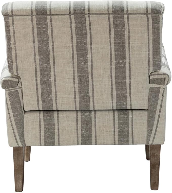 Upholstered Accent Chair with Arms and Wooden Legs Modern Comfy Armchair Reading Chair for Living Room Bedroom