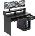 PayLessHere Office Desk Computer Desk with Drawers Keyboard Tray 43 Study Writing Desks for Home with Storage Shelves Desks &amp Workstations