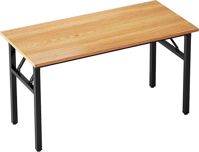 Folding Desk 62 inch No Assembly Folding Desks for Small Spaces Sturdy Foldable Computer Desk Functional Home Office Desks Study Writing Desk Office Table Workstation for Home Office Outdoor