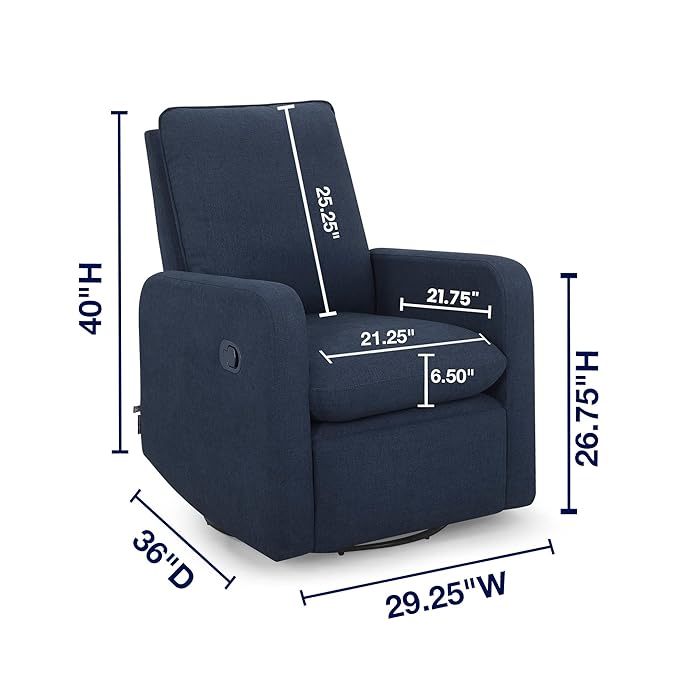 GAP babyGap Cloud Recliner with LiveSmart Evolve - Sustainable Performance Fabric Sailor