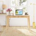 Home Office Computer Desk Coner Desk with 2 Drawers Study Writing Table for Home Office Study Wood Color (39.3 ”W x 23.6”D x 29.1”H)