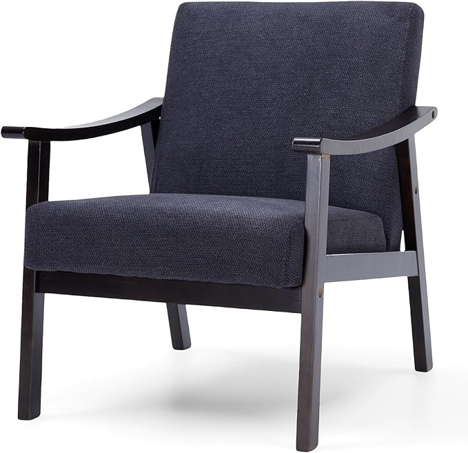 Rovibek Accent Chair for Bedroom - Midcentury Modern Accent Chair with Arms Upholstered Armchair with 5.1in Thick Foam Comfy Chairs for Living Room