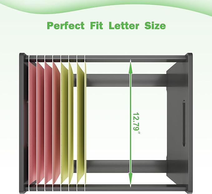 Hanging File Organizer Box for Letter Size 2 Pack Bamboo File Folder Organizer Storage Moving Boxes with Handle Wood Desk Filing Box for Office Banker Document
