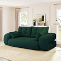 Convertible Sofa Bed with Folding Mattress Oversized Human Dog Bed 3-in-1 Sleeper Couch with Pillows and Thick Armrests 78.7 King Size Floor Sofa for Living Room Bedroom Guest Room Green Teddy
