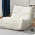 Bean Bag Chairs for Adults Giant Bean Bag Chair Memory Foam BeanBag Chair Bean Bag Sofa with Filler Faux Fur Fireside Beanbags Lazy Sofa for Living Room Bedroom Office (White Plush Single)