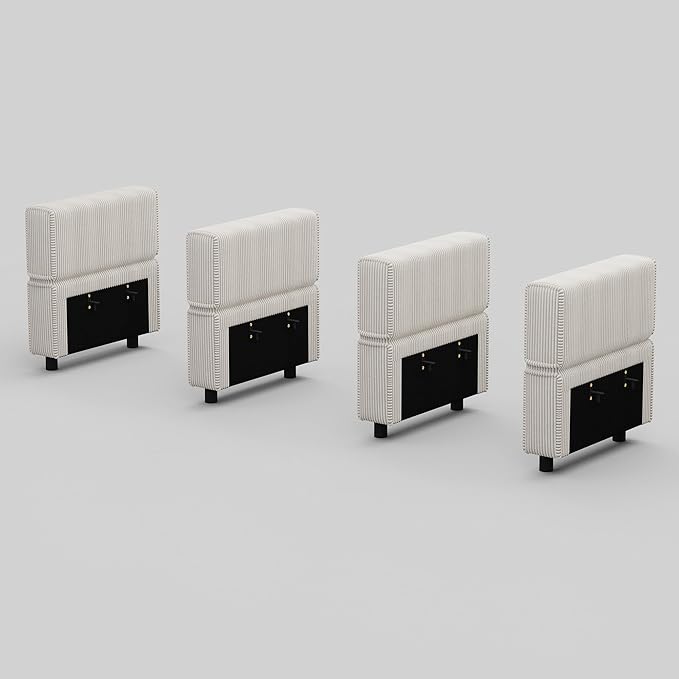Modular Sectional Sofa Armrest Backrest Module for Sectional Couch Side Part Armrest/Backrest (Set of 4) Corduroy Beige